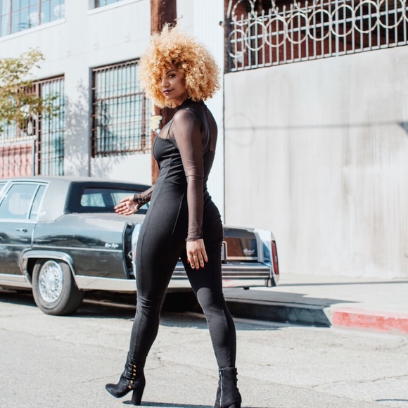 Guess Mesh Detail Jumpsuit - XS - Picture 3 of 8